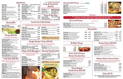 Our Menu - Porto Pizza & Grill