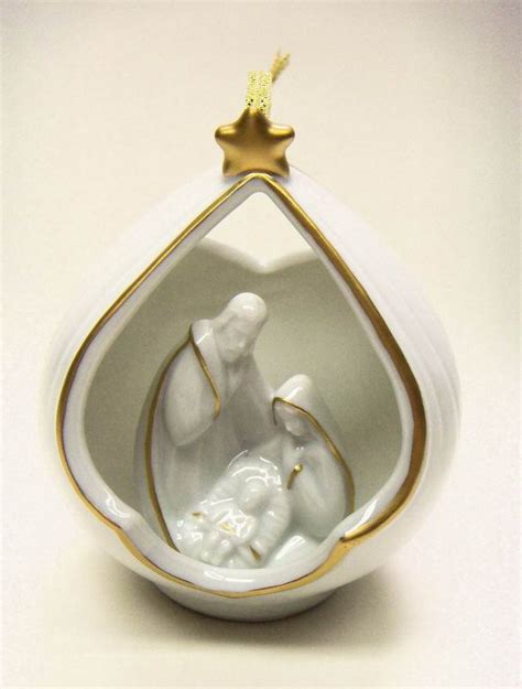 Nativity Christmas Tree Ornaments, Set of 4 - Christmas Decorations ...