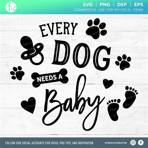 Every Dog Needs a Baby SVG Cut File Pregnancy Announcement - Etsy