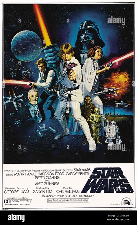 Film poster of Star Wars Episode IV: A New Hope 1977 American epic ...