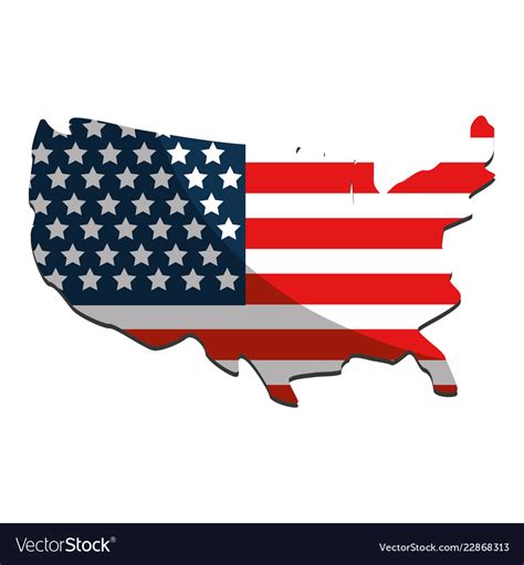 United states map and flag design Royalty Free Vector Image