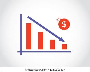 Debt Dollar Interest Rate Increase Graph Stock Vector (Royalty Free ...