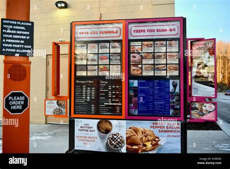 Dunkin Donuts Drive Thru Menu 2022