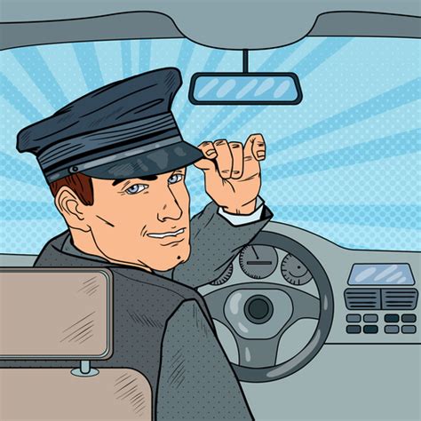 Taxi driver cartoon vector free download