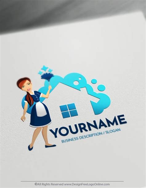 Online Free Cleaning Logo Maker - Housekeeping Template