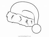 Santa Hats Coloring Pages sketch template