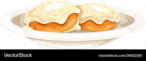 Biscuits and gravy Royalty Free Vector Image - VectorStock