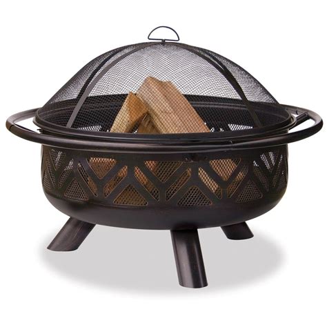 Shop Blue Rhino 36-in W Bronze Steel Wood-Burning Fire Pit at Lowes.com