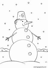 Snowman Coloring Pages  For Kids And Adults sketch template