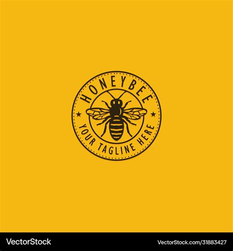 Bee logo design template inspiration Royalty Free Vector