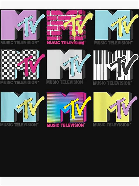 "Mtv logo stack style" Poster for Sale by MichaelPoole | Redbubble