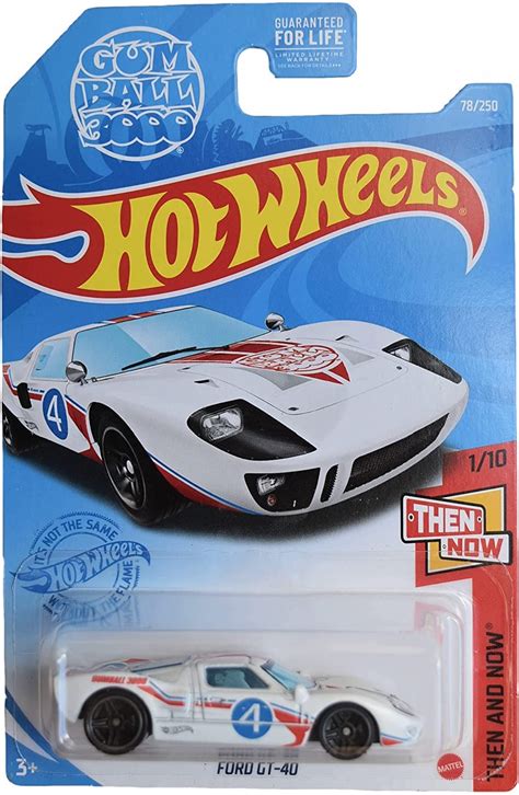 Buy Hot Wheels Ford GT 40, [White] 78/250 Then and Now 1/10 Online at desertcart UAE