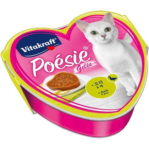 Vitakraft Cat Food Poesie Hearts Duck & Pear in Jelly Tray 85g