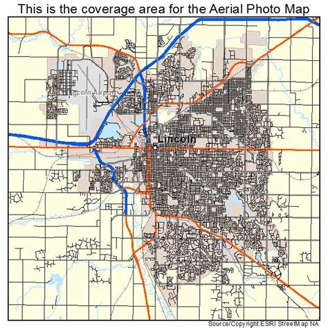 Aerial Photography Map of Lincoln, NE Nebraska