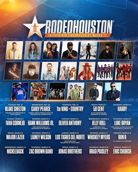 Houston Rodeo 2024 Concert Lineup Schedule - Seka Wandie