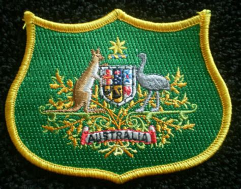 Australia Crest Coat of Arms Aussie Iron on Patch Badge 10x8cm Embroidered for sale online | eBay