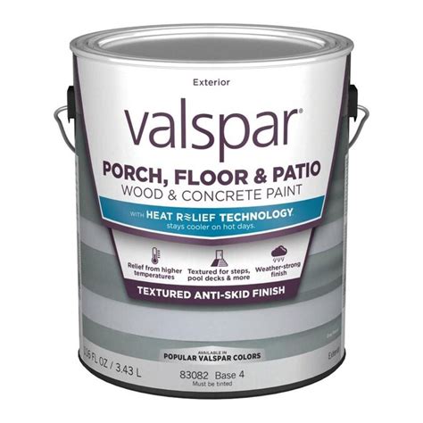 Valspar HEAT RELIEF Tintable Satin Exterior Anti-Skid Porch and Floor Paint (Gallon) in the ...