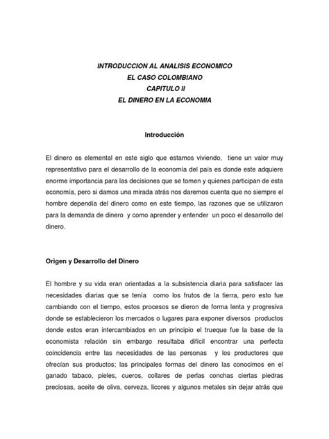 El Dinero en La Economia | PDF | Dinero | Comercio