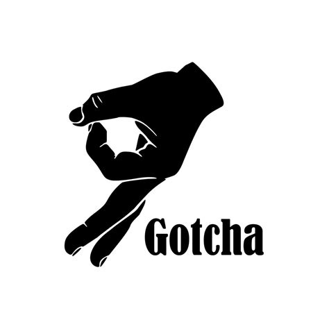 Gotcha Hand Circle Decal Gotcha Hand Game Decal Gotcha | Etsy