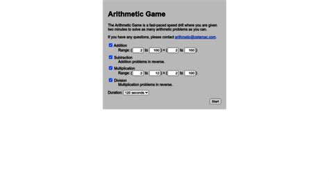 arithmetic.zetamac.com - Arithmetic Game – Online Speed... - Arithmetic Zetamac