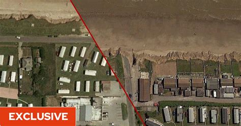 Dramatic images show how coastal erosion is eating away at England's ...