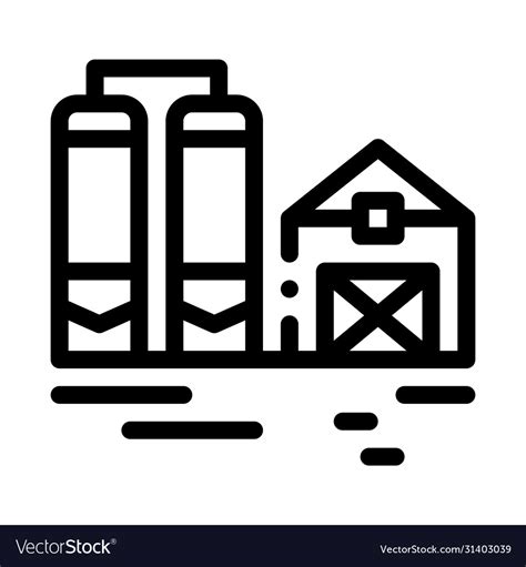 Dairy farm icon outline Royalty Free Vector Image