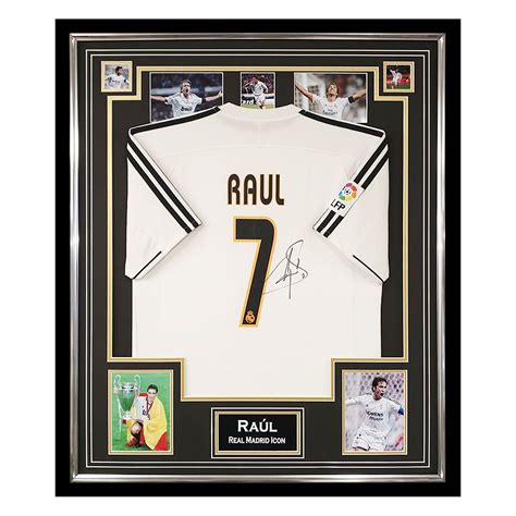 Signed Raul Jersey Framed - Real Madrid Icon Autograph