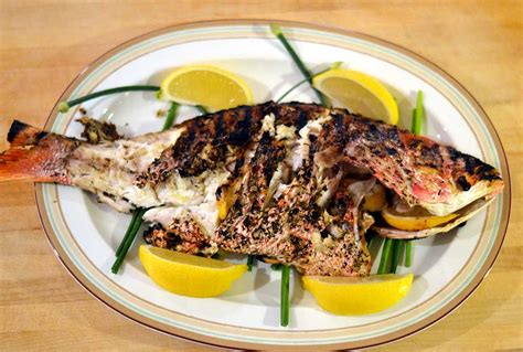 GRILLED WHOLE RED SNAPPER WITH LEMON, GARLIC, AND HERBS - Good Cooking