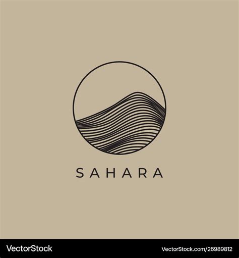 Desert logo Royalty Free Vector Image - VectorStock