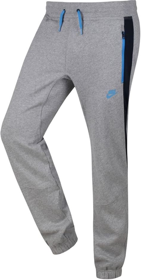 Nike Hybrid Fleece Tracksuit Bottom Trousers (Large, Grey/Blue): Amazon ...