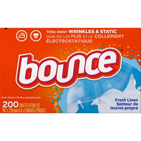 Bounce Fresh Linen Dryer Fabric Softener Sheets 200 Pk. | Dryer Sheets & Scent Boosters ...