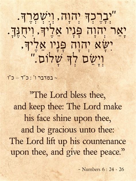 The Biblical Priestly Blessing in Hebrew & English Poster | Zazzle | English to hebrew, Hebrew ...