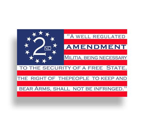 2nd Amendment USA Flag Sticker Custom Printed Vinyl 2A Decal - Etsy