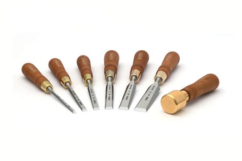 Chisel Set in Premium Quality / polished / 6 pcs Mallet with Brass | eBay