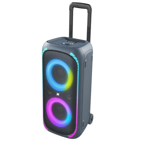 onn. Bluetooth Wireless Party Speaker with Multicolour LED Lighting ...