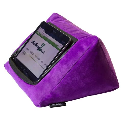 iPad Cushion Pillow Stand Holder. iCushion Velvet Purple