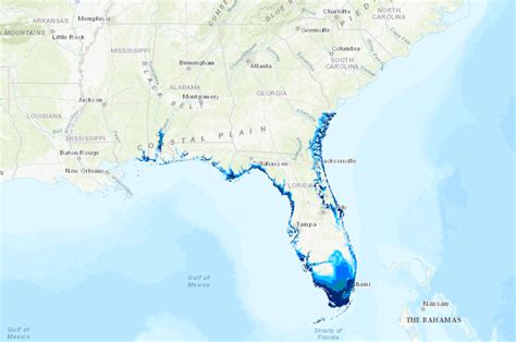 Rising Sea Level Map Florida | Time Zones Map