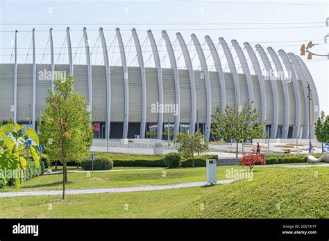 The arena of the stadium of the football team Dinamo Zagreb, in Zagreb ...