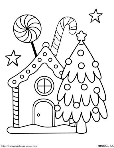 7 Free Gingerbread House Coloring Pages (Printable PDF)