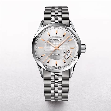 Gents Raymond Weil Automatic Freelancer Stainless Steel with Silver and ...