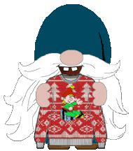 Gnome Ugly Sweater Sticker - Gnome Ugly sweater - Discover & Share GIFs