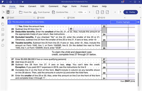 Instructions for How to Fill in IRS Form 2441