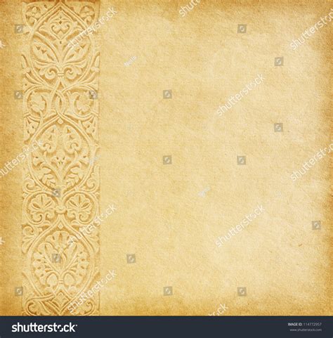 PowerPoint Template: arabic flourish - beige background (iiloojumo)