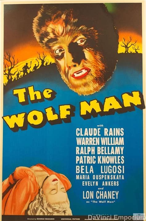 The Wolf Man 1941 Movie Poster Lithograph | Classic monster movies ...