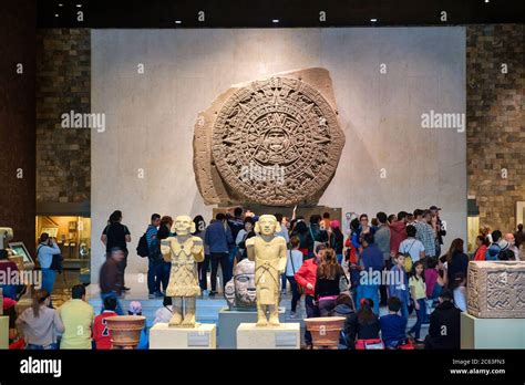 The Aztec Calendar or Stone of the Sun at the National Museum of ...