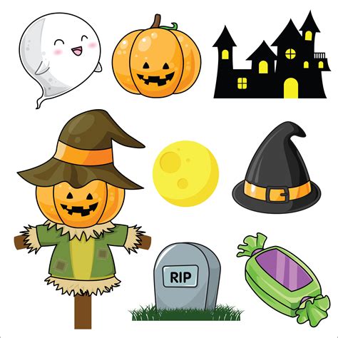 Cute Halloween set - Download Free Vectors, Clipart Graphics & Vector Art