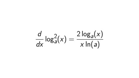 What is the Derivative of log^2(x)? - [Solution]