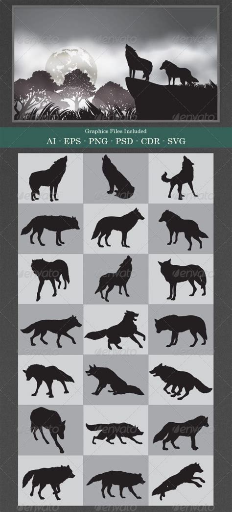 Wolf Silhouettes | Wolf silhouette, Wolf tattoos, Dog tattoos