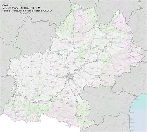 Carte de Midi-Pyrénées - Plusieurs cartes de la région du sud de la France