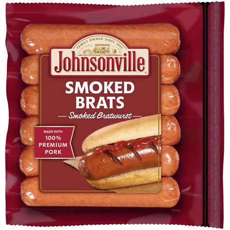 Johnsonville Smoked Brats 6 Count, 14 oz - Walmart.com